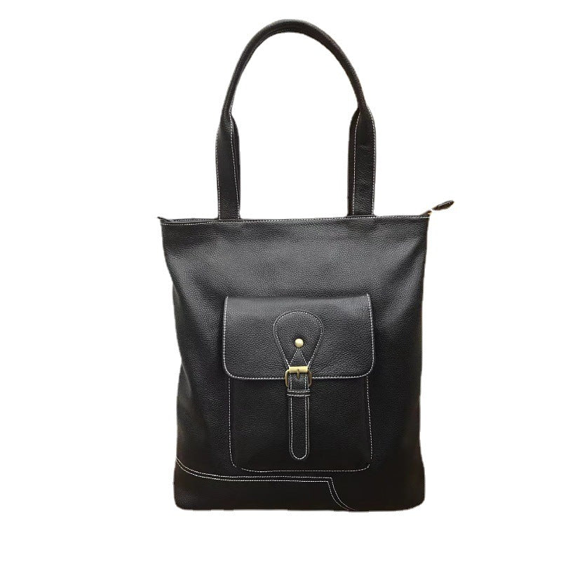 Men's Shoulder Bag Handbag Cowhide Genuine Leather Korean Fashion Casual Crossbody Bag for Men 