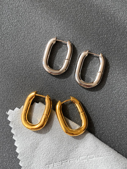 CE metal U-shaped earrings for ladies minor design sense luxury simple temperament luxury earrings