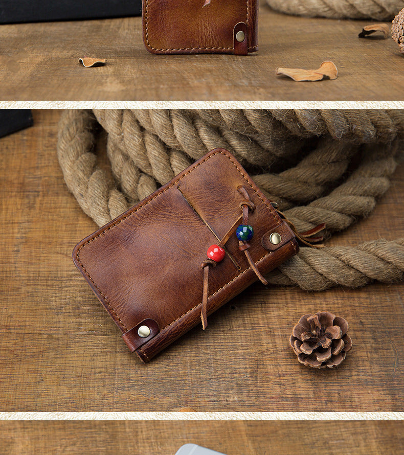 Men's wallet, genuine cowhide leather, key chain, coin purse, zipper, multi-function, large capacity, card bag for men 