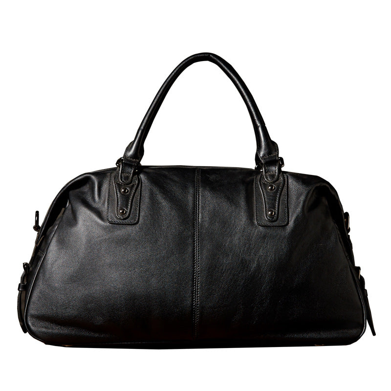 Men's travel bag, handmade genuine cowhide leather, large capacity handbag, business trip, short distance, luggage bag, men's shoulder bag, crossbody bag 