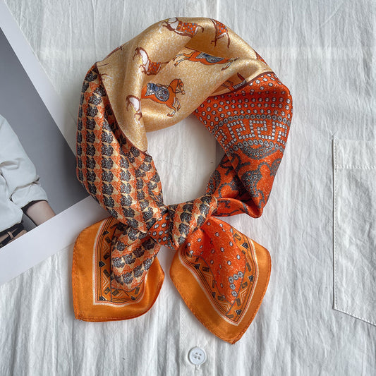 Silk scarf high quality fashion sunscreen scarf elegant temperament scarf