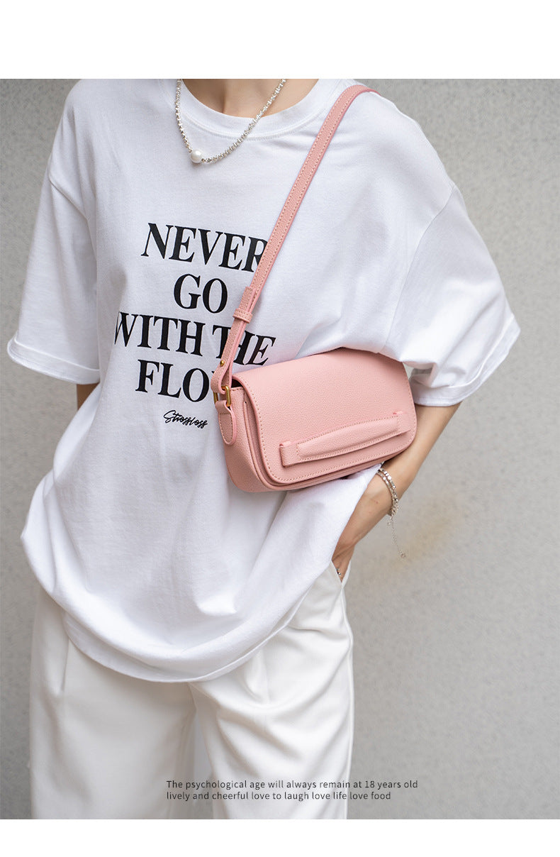 Women's bag Genuine leather armpit bag Luxury crossbody bag Cowhide square bag Single Shoulder bag that goes with anything.Pochette