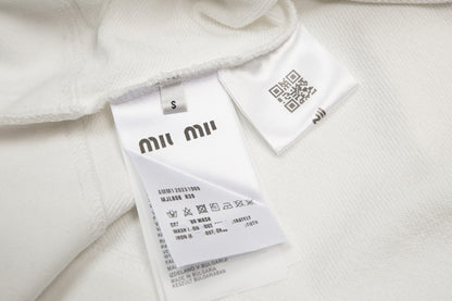 MIUMIU長袖ポロシャツ おしゃれ上着 クールカジュアル ロングtシャツ プルオーバー SY0340
