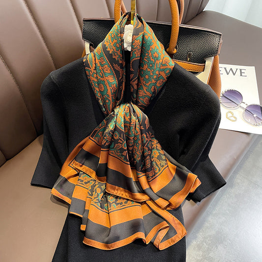 Scarf Scarf Cashew Nut Flower Sheer Sunscreen Stole Temperament Big Scarf