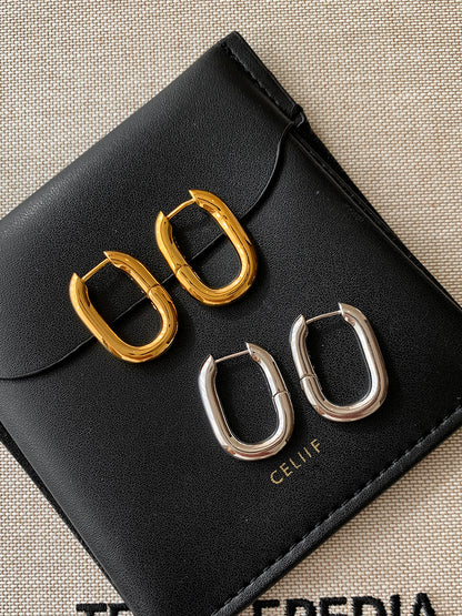 CE metal U-shaped earrings for ladies minor design sense luxury simple temperament luxury earrings