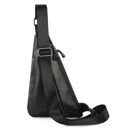 Men's Bust Bag Genuine Cowhide Leather Fashion Casual Retro Multifunctional Crossbody Bag for Men 