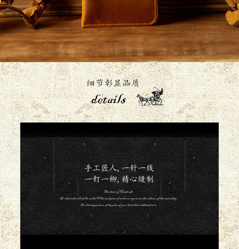 Men's Waist Pouch Mobile Phone Bag Keychain Handmade Cowhide Crazy Horse Belt Bag Mobile Phone Leather Cover Mini Bags for Men 