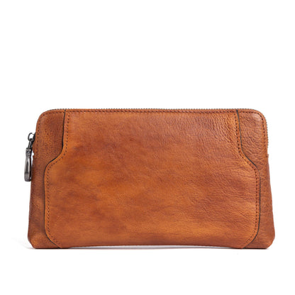 Men's Clutch Bag Genuine Cowhide Leather Retro Casual Men's Bag 