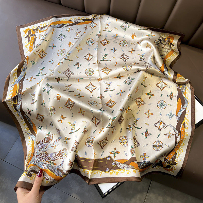 Silk scarf printed pattern silk fashion high quality temperament scarf