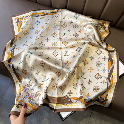 Silk scarf printed pattern silk fashion high quality temperament scarf
