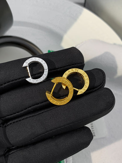 B-shaped mother pattern round earrings for women luxury men's earrings temperament ins earrings