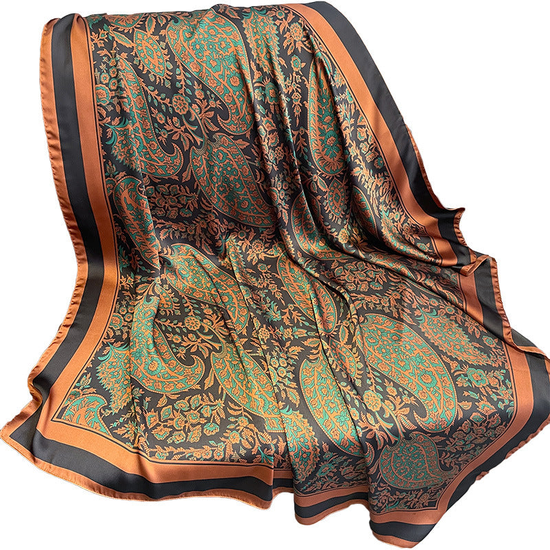 Scarf Scarf Cashew Nut Flower Sheer Sunscreen Stole Temperament Big Scarf