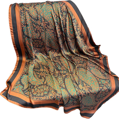 Scarf Scarf Cashew Nut Flower Sheer Sunscreen Stole Temperament Big Scarf