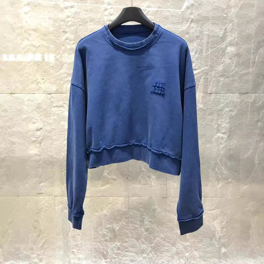 MIUMIU長袖tシャツ おしゃれ上着 クールカジュアル ロングtシャツ プルオーバー SY0278