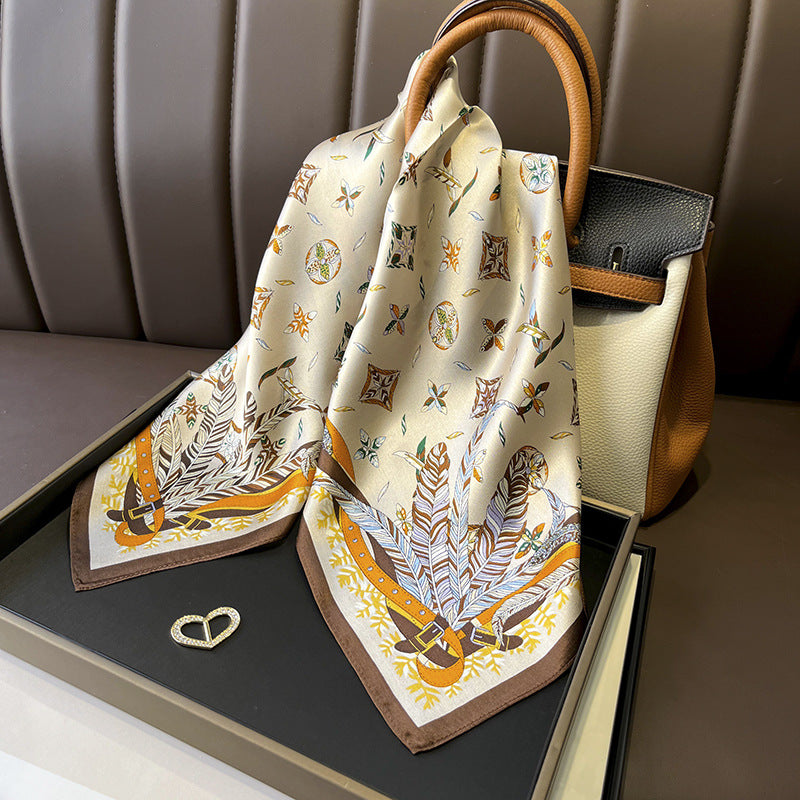 Silk scarf printed pattern silk fashion high quality temperament scarf