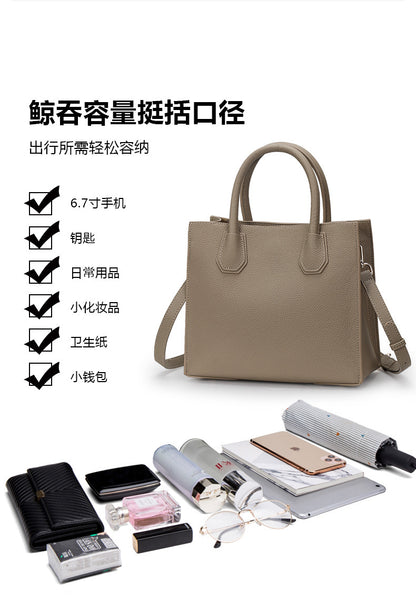 Women's bag handbag genuine leather luxury bag fashion cowhide commuting crossbody bag temperament handbag.bag 