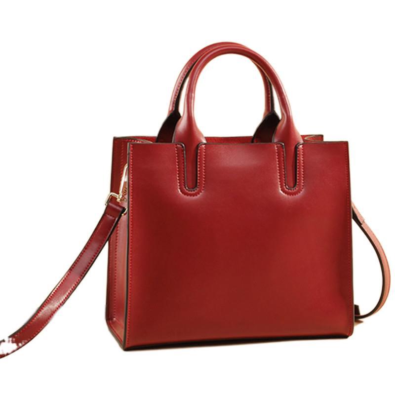 Women's bag just like the star Genuine leather fashion handbag crossbody bag Cowhide simple shoulder bag that goes with anything. Pochette