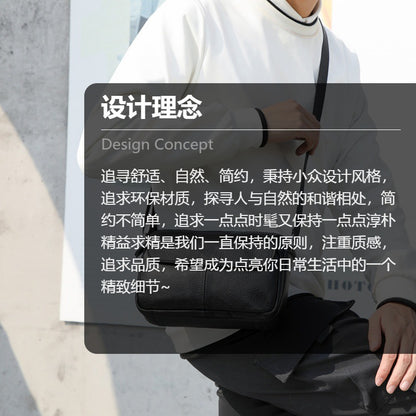 Men's Shoulder Bag Genuine Cowhide Leather Retro Casual Men's Crossbody Bag Messenger Bag 