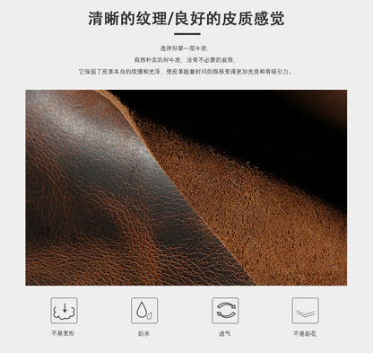 Men's Crossbody Bag Cowhide Genuine Leather Retro Travel Outdoor Men Shoulder Bag 