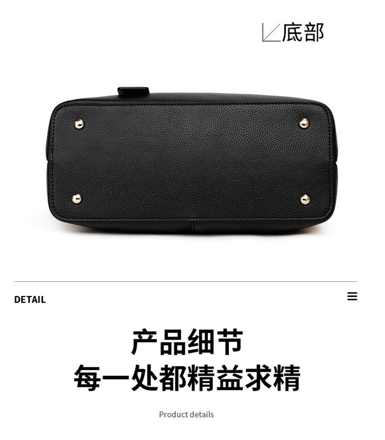 Cowhide women's bag large capacity handbag color matching temperament shoulder bag elegant handbag.bag
