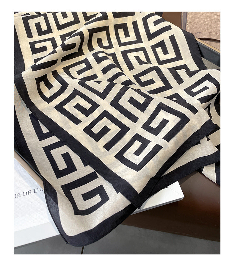 Silk scarf pattern mother pattern fashion elegant temperament silk scarf and neckerchief