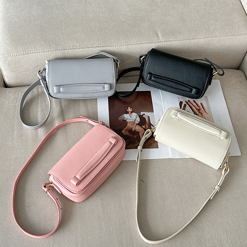 Women's bag Genuine leather armpit bag Luxury crossbody bag Cowhide square bag Single Shoulder bag that goes with anything.Pochette
