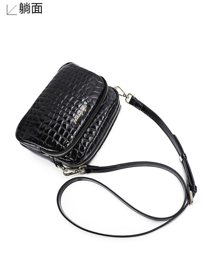 Women's Bag Genuine Leather Jewel Pattern Bag Fashion Crossbody Bag Retro High Quality Shoulder Bag.Pochette