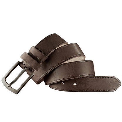 Men's Belt Handmade Genuine Cowhide Leather Needle Buckle Vintage Men's Belt 