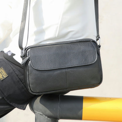 Men's Shoulder Bag Genuine Cowhide Leather Retro Casual Men's Crossbody Bag Messenger Bag 