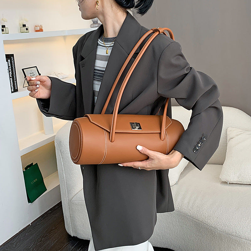 Genuine leather baguette bag luxury armpit bag handbag trend fashionable shoulder bag women