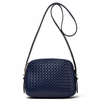 Genuine leather woven women's bag All-in-one crossbody bag Stylish and simple Cowhide shoulder bag that goes with anything. Pochette
