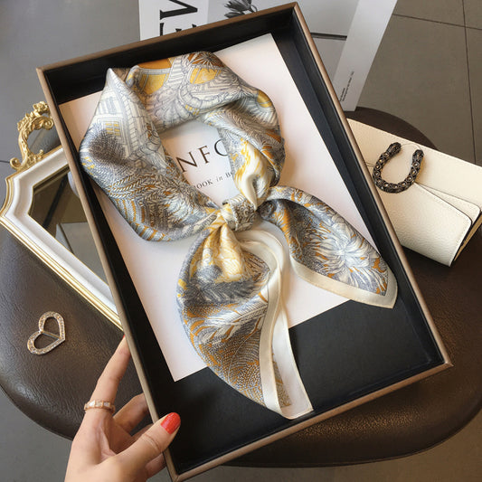 Silk scarf printed pattern fashion elegant temperament high quality scarf pieces