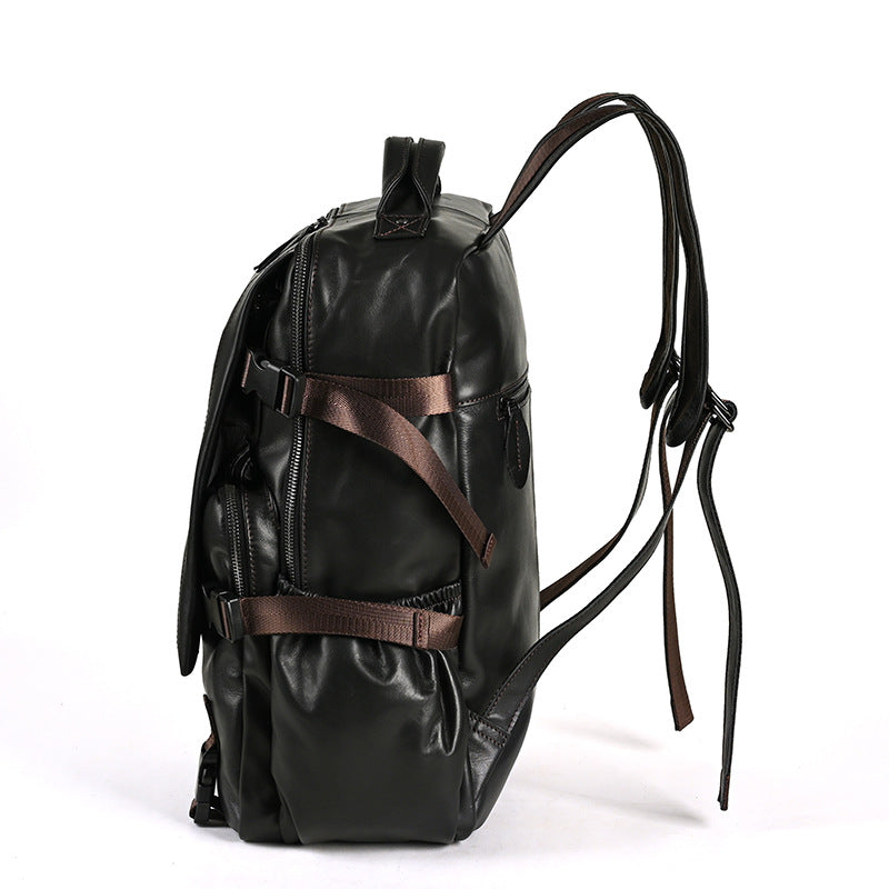Men's backpack cowhide genuine leather retro casual business travel bag for men computer bag 