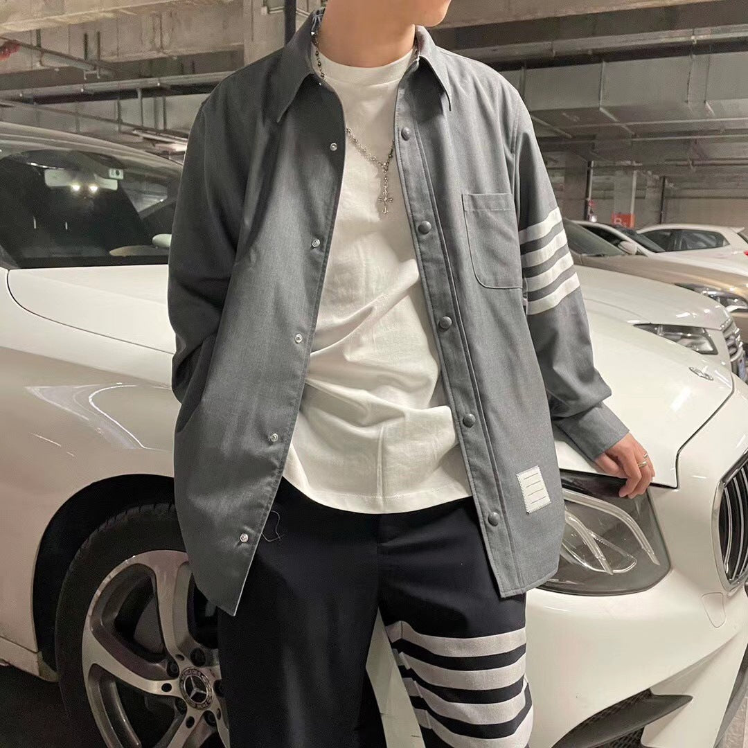 TBファッション長袖 シャツ  カジュアル   おしゃれ上着 SY0780