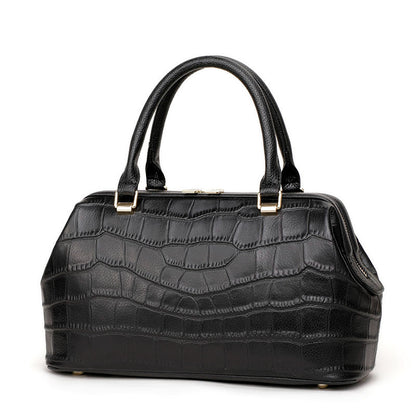 Women's bag Crocodile pattern Python pattern handbag Genuine leather bag Large capacity shoulder bag that goes with anything Top Cowhide handbag. Bag
