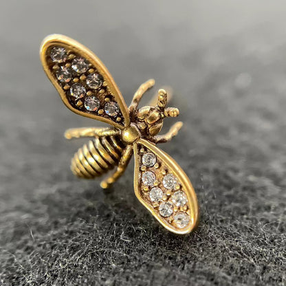 Earrings honey bee women pearl retro ambidextrous high quality temperament earrings 