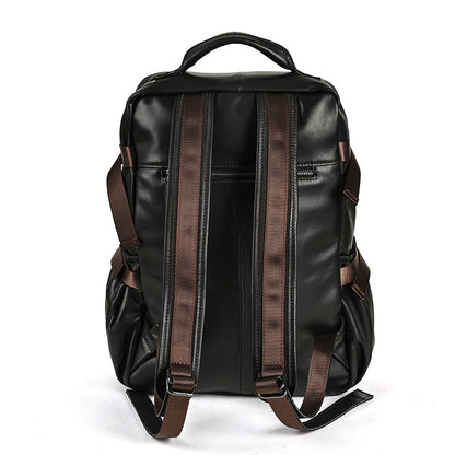 Men's backpack cowhide genuine leather retro casual business travel bag for men computer bag 