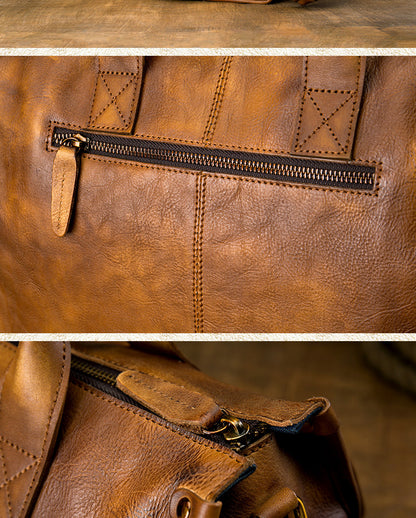 Men's original messenger bag Genuine cowhide leather handmade handbag crossbody shoulder bag for men 