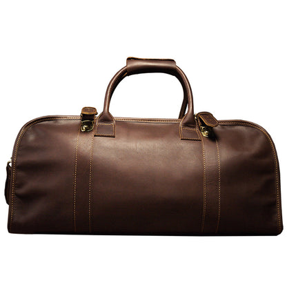 Men's travel bag Genuine cowhide leather large capacity handbag Men's crossbody shoulder bag Luggage bag 