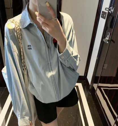 MIUMIU長袖ジャケット クールカジュアル  女性おしゃれ上着 SY0364