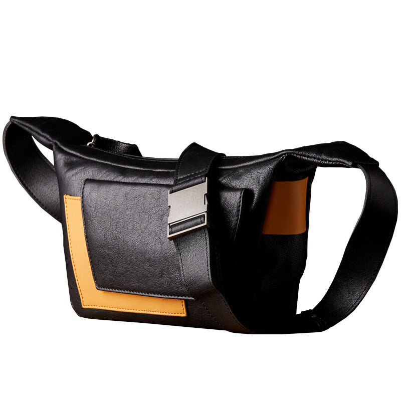 Men's Shoulder Bag Handcrafted Genuine Cowhide Leather Retro Casual Fashion Messenger Bag Crossbody Bag 