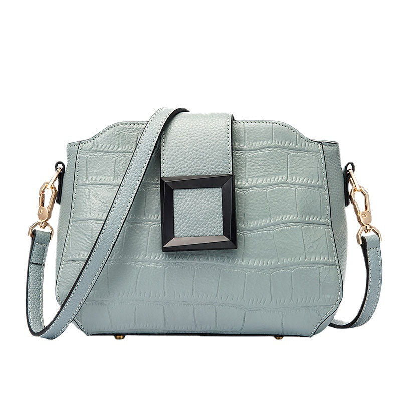 Genuine leather women's bag Crocodile pattern fashion crossbody bag Cowhide small bag that goes with anything Shoulder bag. Pochette