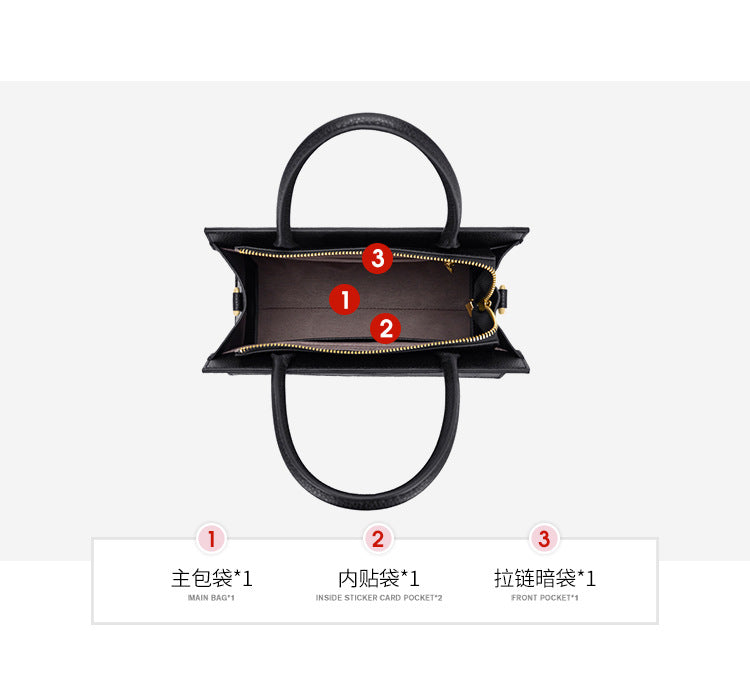 Ladies bag large capacity crocodile pattern genuine leather handbag fashion shoulder bag elegant handbag.bag