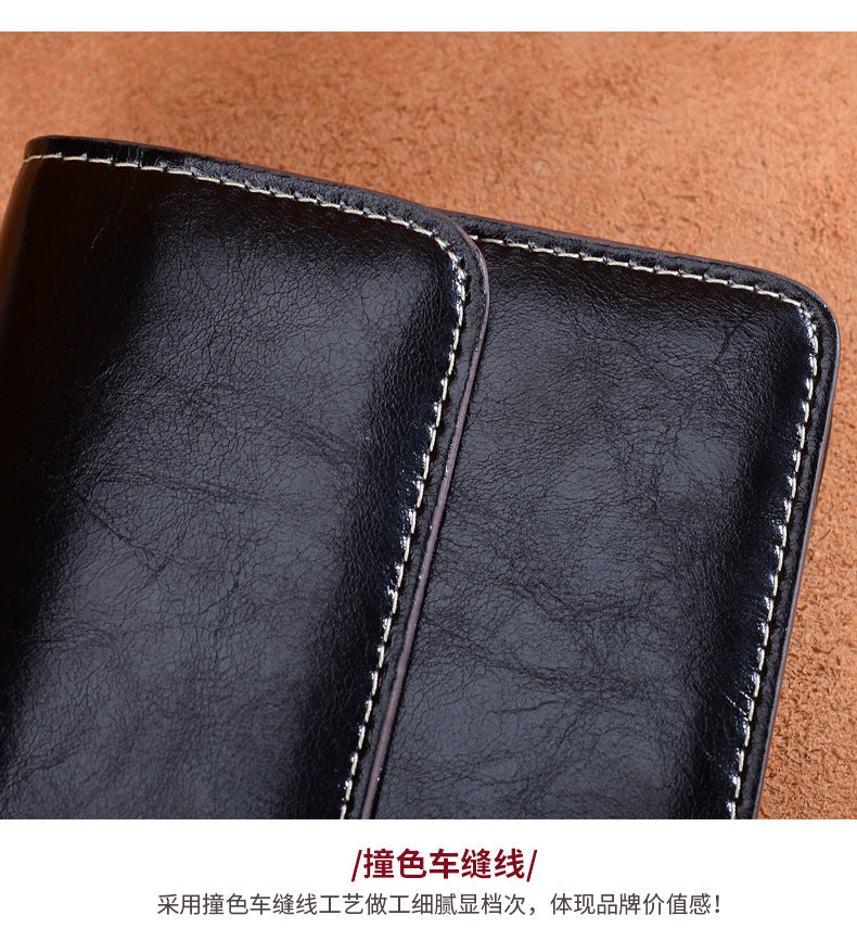 Ladies wallet large capacity clutch bag casual wallet retro simple long wallet