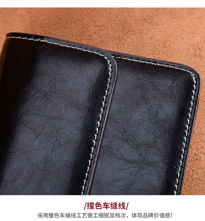 Ladies wallet large capacity clutch bag casual wallet retro simple long wallet