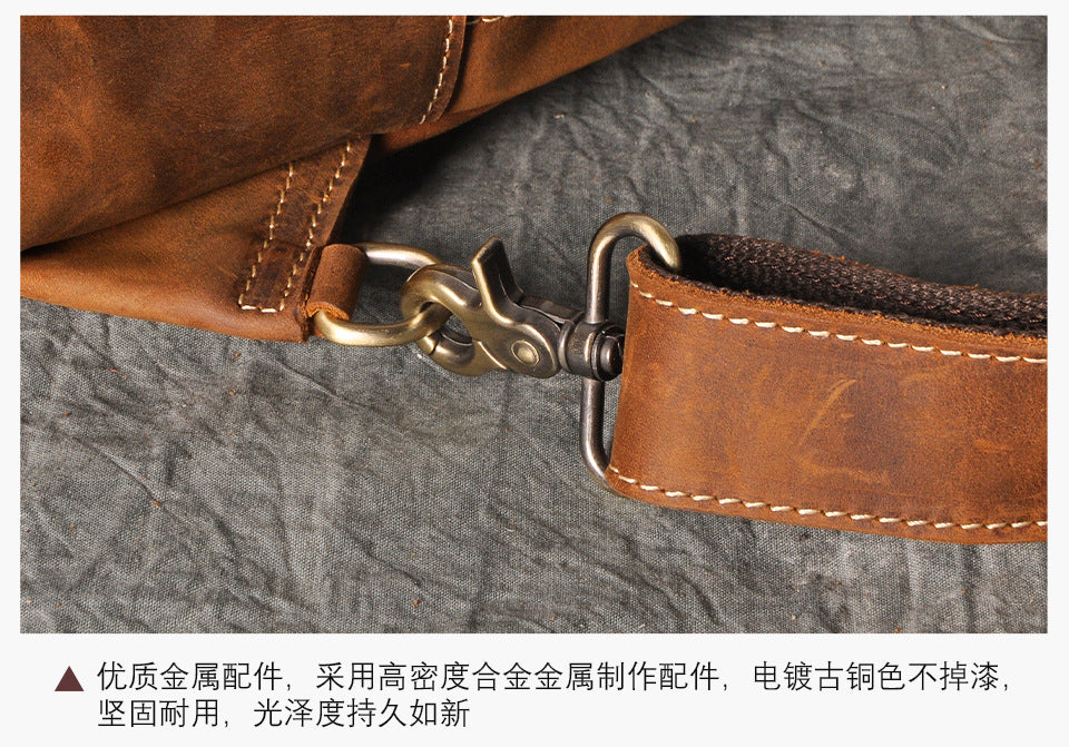 Men's bust bag Genuine cowhide leather outdoor multipurpose crossbody bag for men 