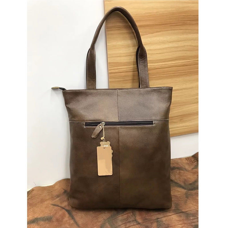 Men's Shoulder Bag Handbag Cowhide Genuine Leather Korean Fashion Casual Crossbody Bag for Men 