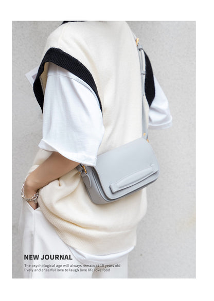 Women's bag Genuine leather armpit bag Luxury crossbody bag Cowhide square bag Single Shoulder bag that goes with anything.Pochette