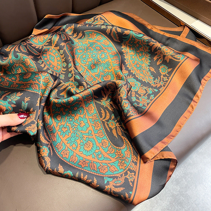 Scarf Scarf Cashew Nut Flower Sheer Sunscreen Stole Temperament Big Scarf
