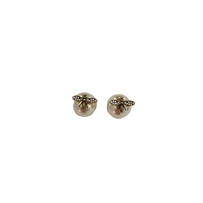 Earrings honey bee women pearl retro ambidextrous high quality temperament earrings 